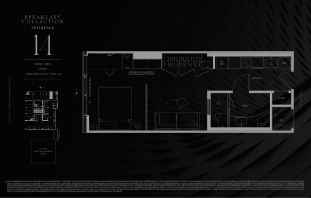 Speakeasy Residence 714 floor plan, E11EVEN Residences Beyond
