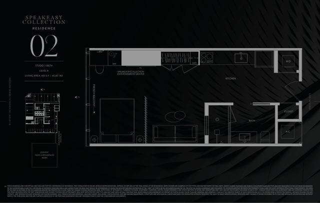 Speakeasy Residence 802 floor plan, E11EVEN Residences Beyond
