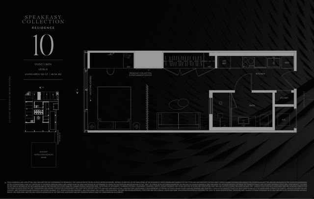 Speakeasy Residence 810 floor plan, E11EVEN Residences Beyond