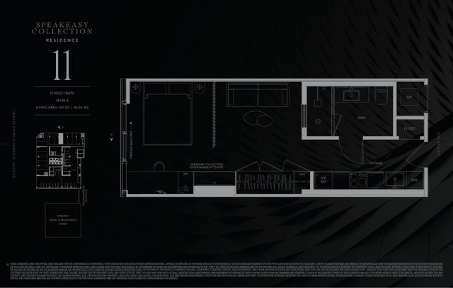 Speakeasy Residence 811 floor plan, E11EVEN Residences Beyond