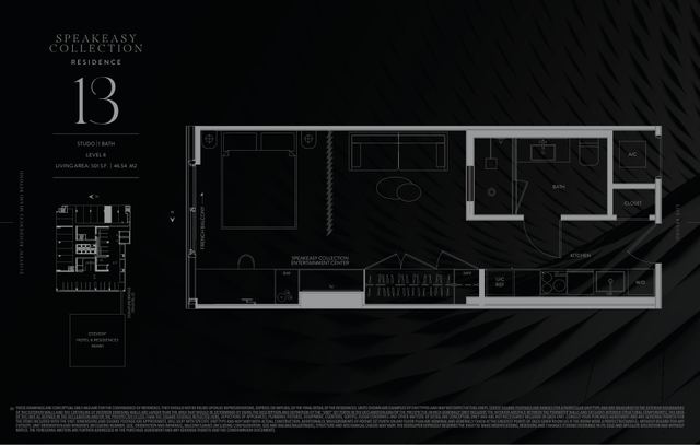 Speakeasy Residence 813 floor plan, E11EVEN Residences Beyond