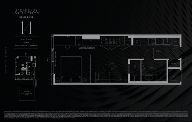 Speakeasy Residence 814 floor plan, E11EVEN Residences Beyond