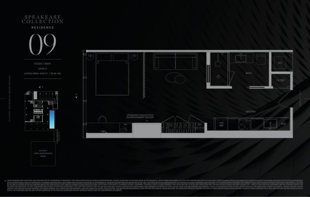Speakeasy Residence 909 floor plan, E11EVEN Residences Beyond