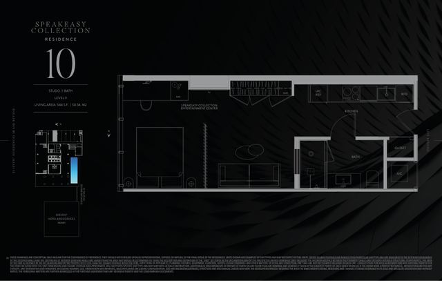 Speakeasy Residence 910 floor plan, E11EVEN Residences Beyond