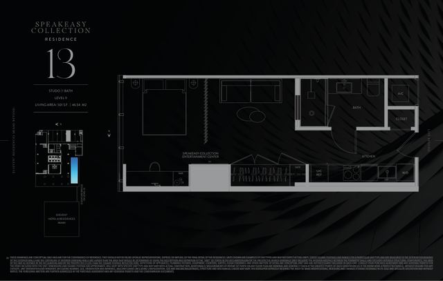 Speakeasy Residence 913 floor plan, E11EVEN Residences Beyond