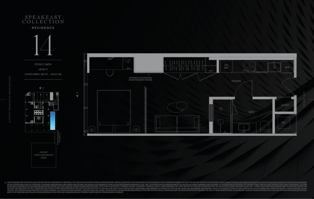 Speakeasy Residence 914 floor plan, E11EVEN Residences Beyond