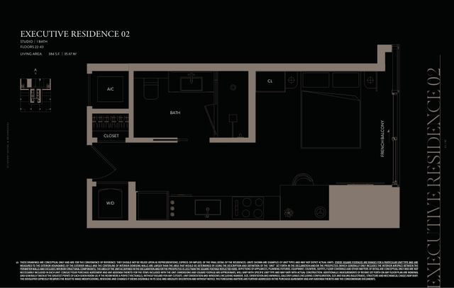 Executive Residence 02 floor plan, E11EVEN Hotel and Residences