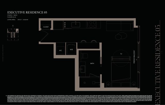 Executive Residence 05 floor plan, E11EVEN Hotel and Residences