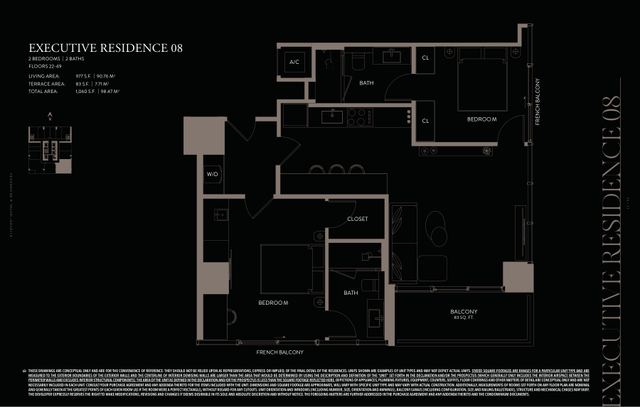 Executive Residence 08 floor plan, E11EVEN Hotel and Residences