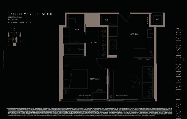 Executive Residence 09 floor plan, E11EVEN Hotel and Residences