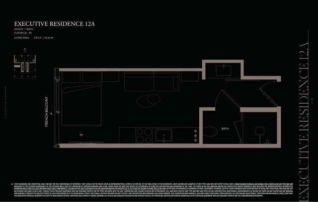 Executive Residence 12A floor plan, E11EVEN Hotel and Residences