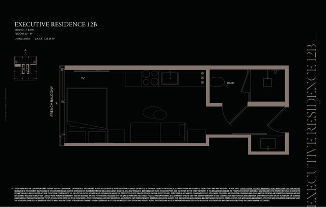 Executive Residence 12B floor plan, E11EVEN Hotel and Residences