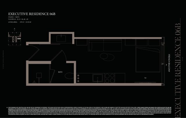Executive Residence 6B floor plan, E11EVEN Hotel and Residences