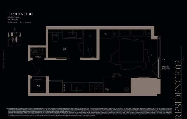 Residence 02 floor plan, E11EVEN Hotel and Residences
