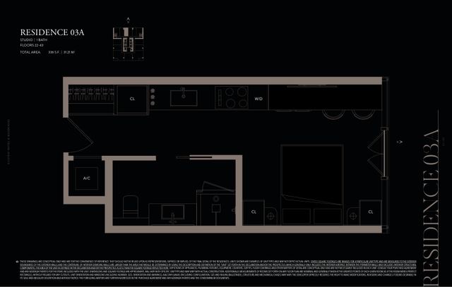 Residence 03A floor plan, E11EVEN Hotel and Residences