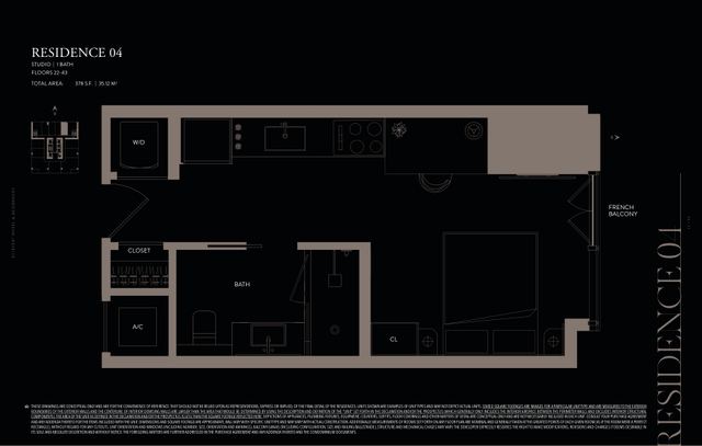 Residence 04 floor plan, E11EVEN Hotel and Residences
