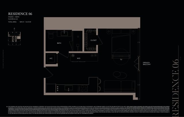 Residence 06 floor plan, E11EVEN Hotel and Residences