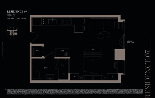 Residence 07 floor plan, E11EVEN Hotel and Residences