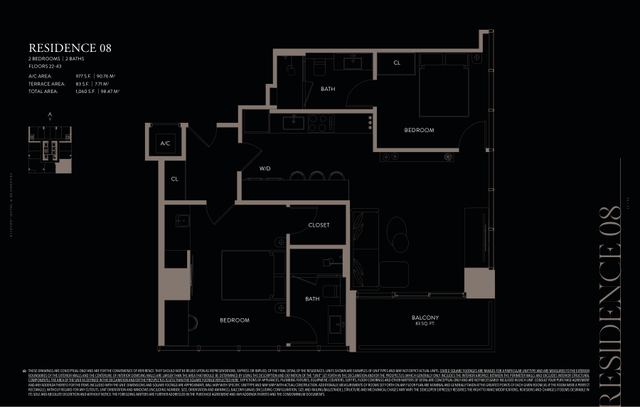 Residence 08 floor plan, E11EVEN Hotel and Residences