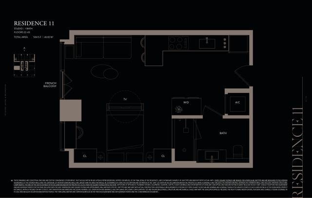 Residence 11 floor plan, E11EVEN Hotel and Residences
