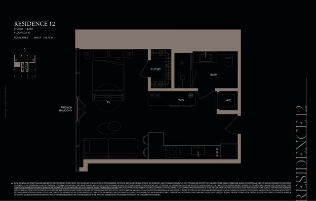 Residence 12 floor plan, E11EVEN Hotel and Residences