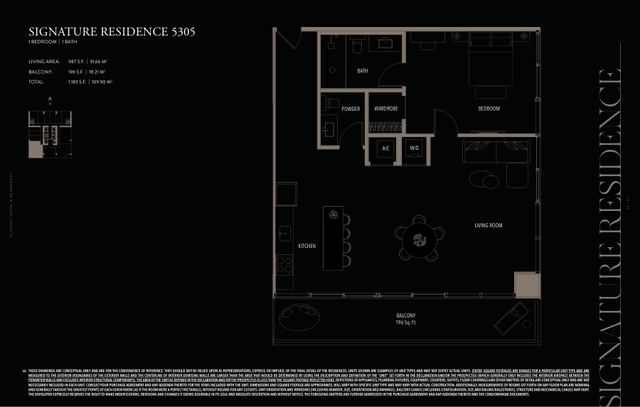 Residence 5305 floor plan, E11EVEN Hotel and Residences