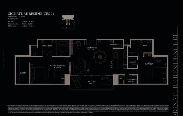 Signature Residence 01 floor plan, E11EVEN Hotel and Residences