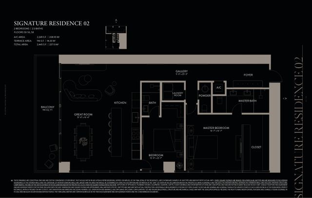 Signature Residence 02 floor plan, E11EVEN Hotel and Residences