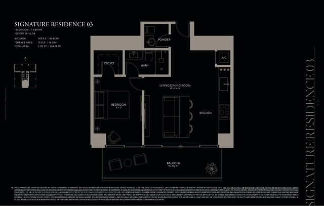 Signature Residence 03 floor plan, E11EVEN Hotel and Residences