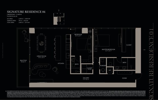 Signature Residence 04 floor plan, E11EVEN Hotel and Residences