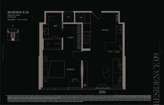 Residence 2209 floor plan, E11EVEN Hotel and Residences