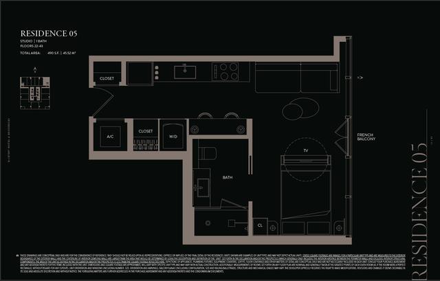 Residence 2605 floor plan, E11EVEN Hotel and Residences