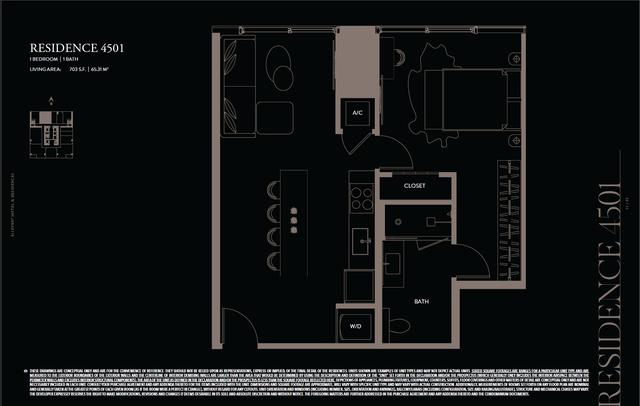 Residence 4501 floor plan, E11EVEN Hotel and Residences