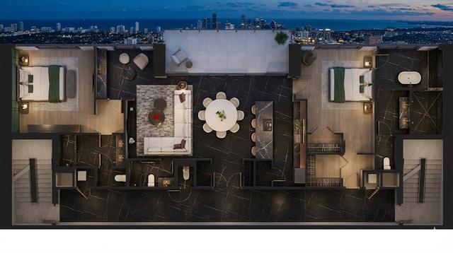 Residence 5801 floor plan, E11EVEN Hotel and Residences
