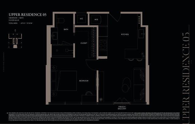 Upper Residence 05 floor plan, E11EVEN Hotel and Residences