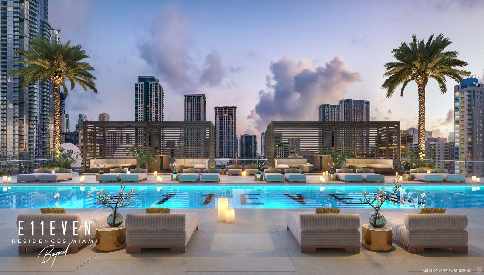 E11EVEN Club Collection, 93-foot resort pool on Level 14, Beyond