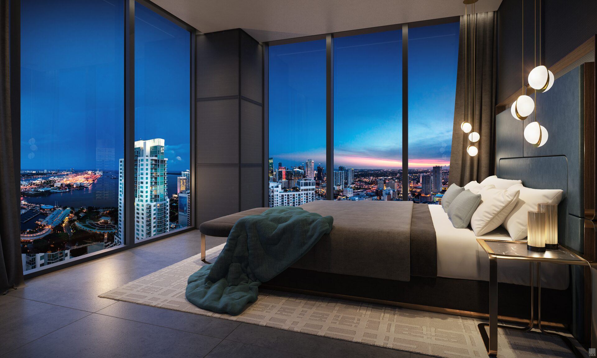 E11EVEN Club Collection, Tower 1 two-bedroom residence, line 08, bedroom